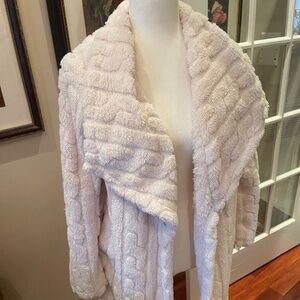 NWT Fair Haven faux fur open jacket in S